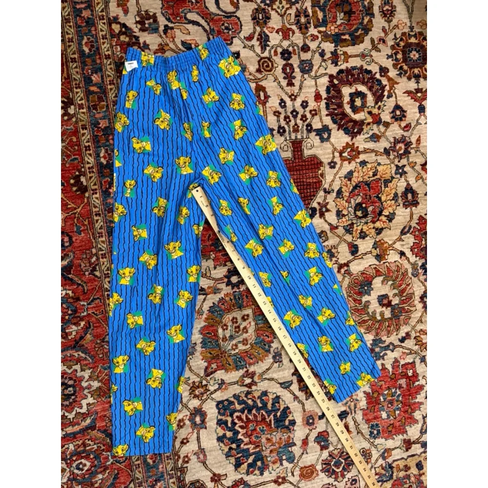 Rare Vintage 90s Disney Lion King Simba AOP Pull On Pajama Pants Deadstock